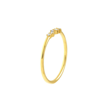 Diamond Stackable Gold Ring, Fancy Diamond Cluster Ring, Aesthetic Ring, 2023, Gold Ring, - Diamond Origin