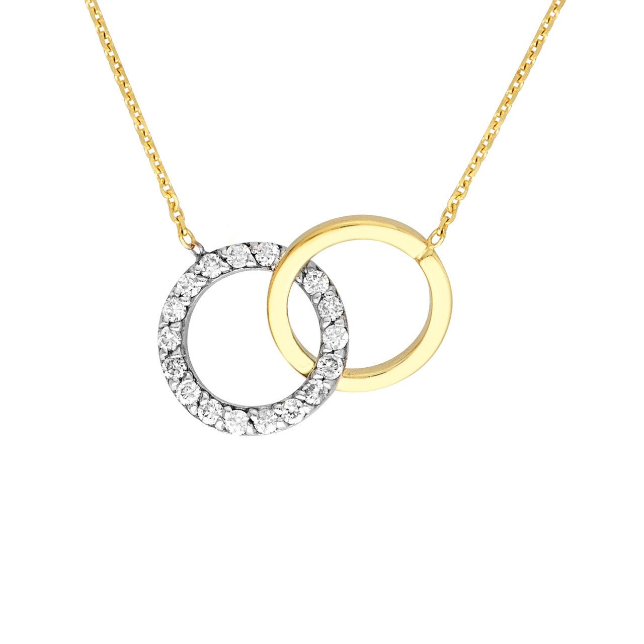 Gold Vermeil Double Circle Necklace – Dandelion Jewelry