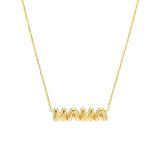 Gold Necklace, Puff Mama Adjustable Necklace, for New Mom - Diamond Origin
