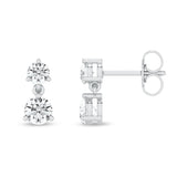 Lab Grown Diamond Earrings, Dangle Diamond Earrings, 0.75ct lab grown diamonds, RH0114 - Diamond Origin