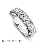 LG Crisscut Diamond Ring, 2.0 cttw Lab Grown Round Shape Crisscut Diamond Band, - Diamond Origin